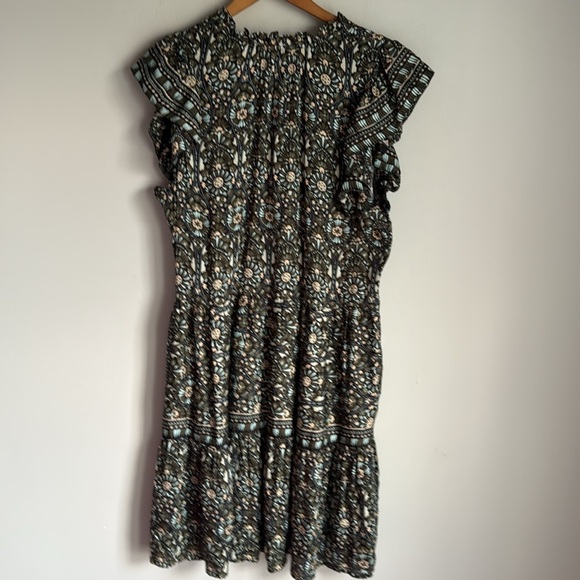 TUCKERNUCK OMIKA Wilora Double Ruffle Sleeve Mini Dress, Malia Pistachio Large - Picture 9 of 16